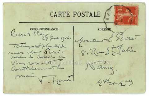 Correspondance entre Victor Prouvé et Léopold Poiré (Berck)